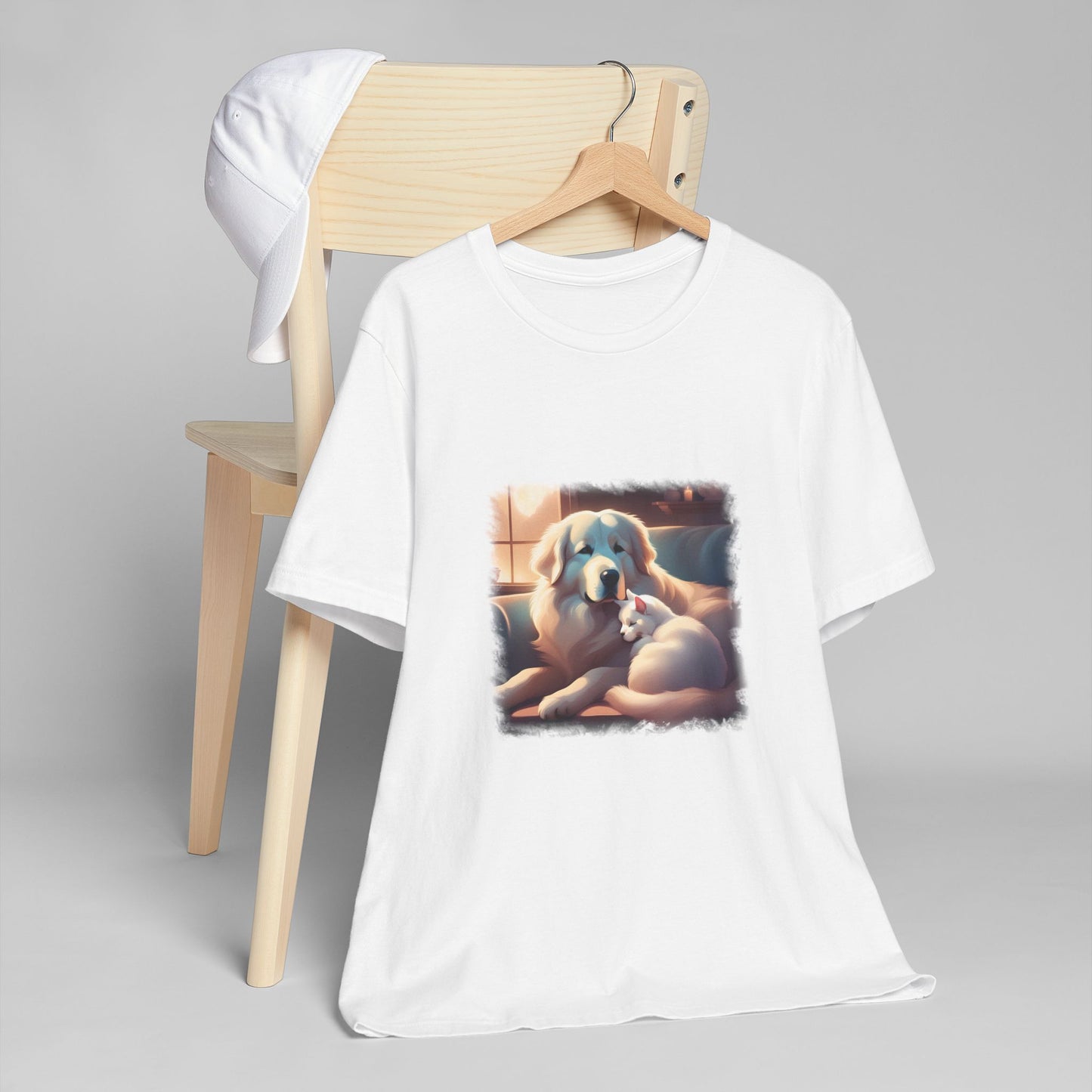 Great Pyrenees guarding her kitty  T-Shirt