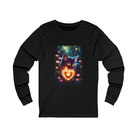 Big hearted cat Long Sleeve Tee