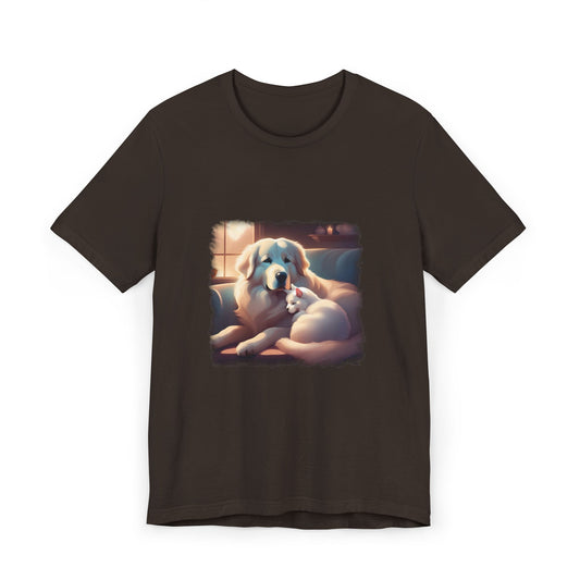 Great Pyrenees guarding her kitty  T-Shirt